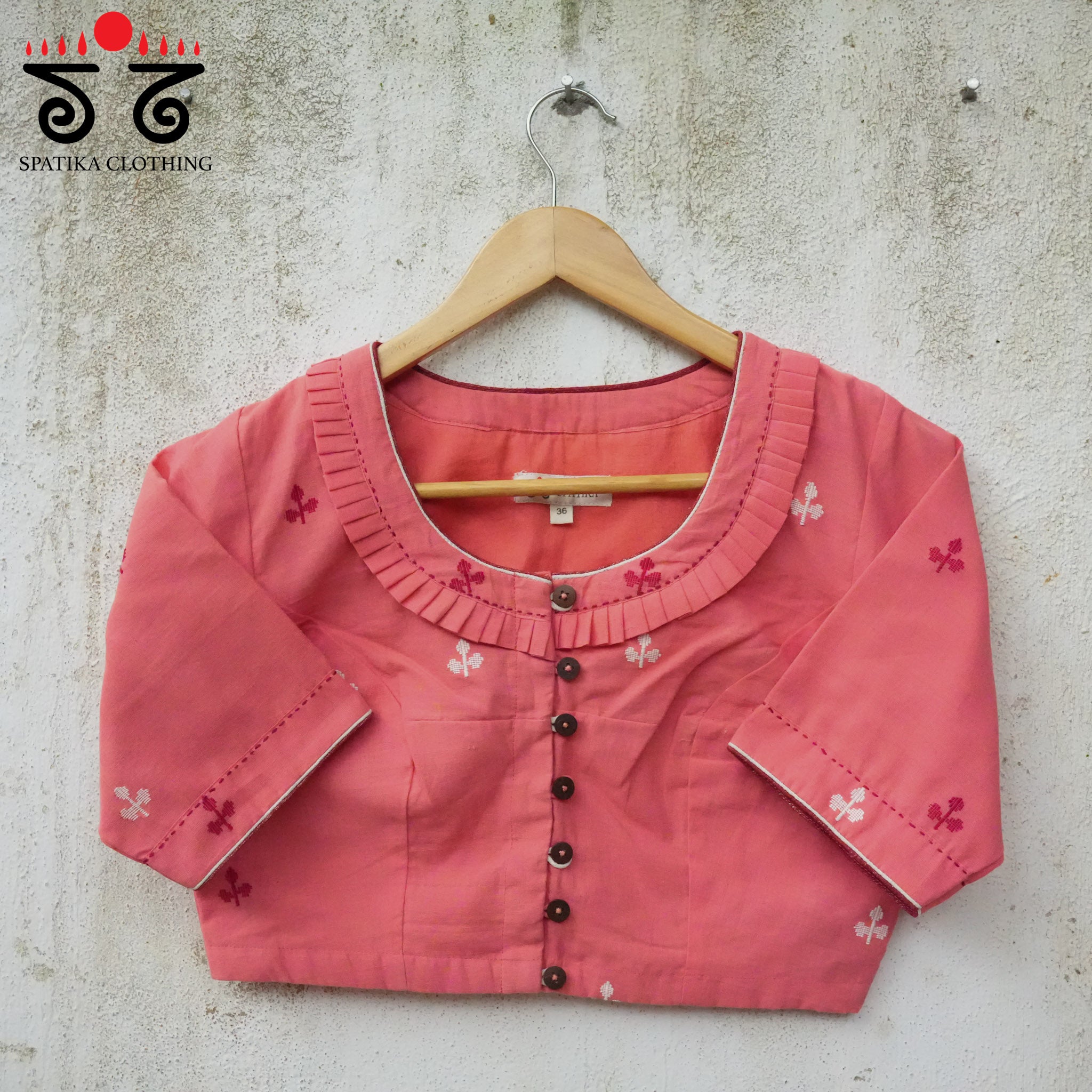 Jamdhani Frilled Blouse