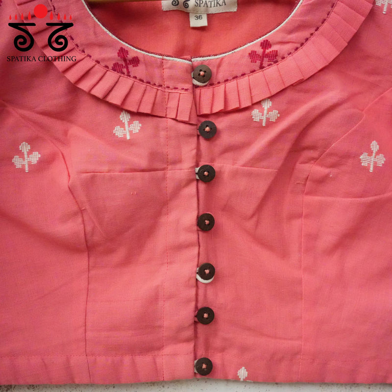 Jamdhani Frilled Blouse