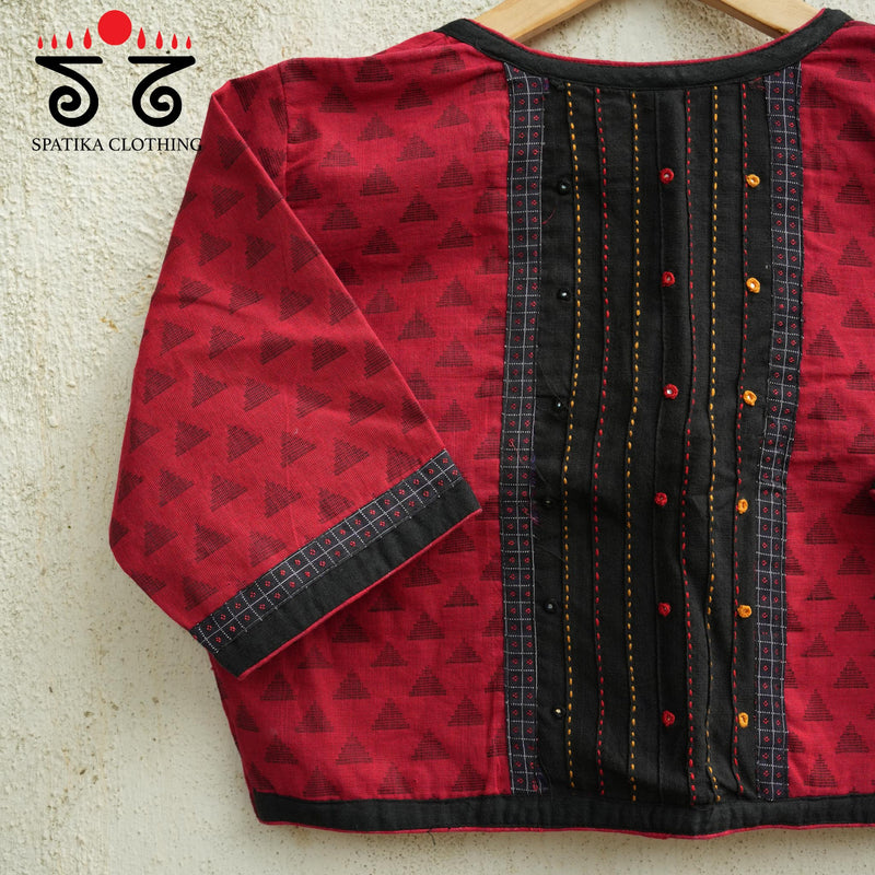 Jamdhani Pintucked Blouse