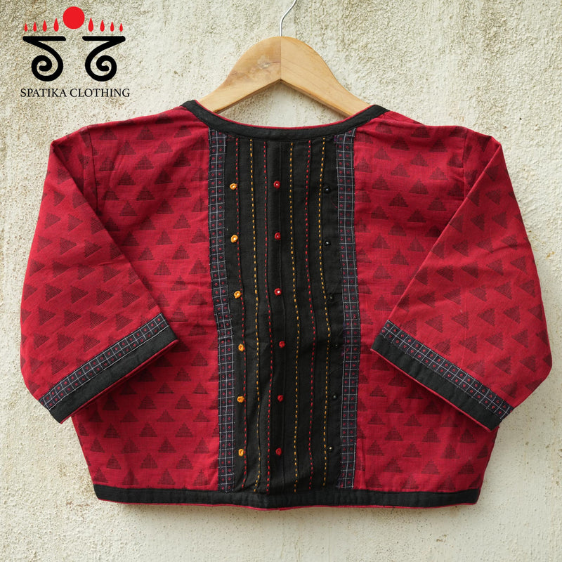 Jamdhani Pintucked Blouse