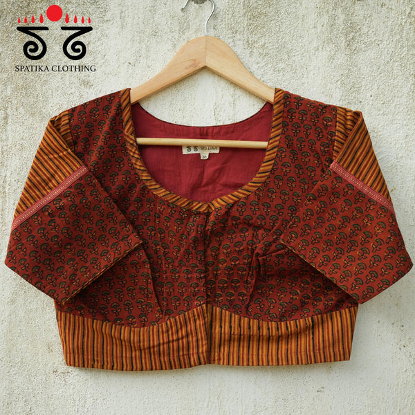 Ajrak Hand Blockprinted Blouse