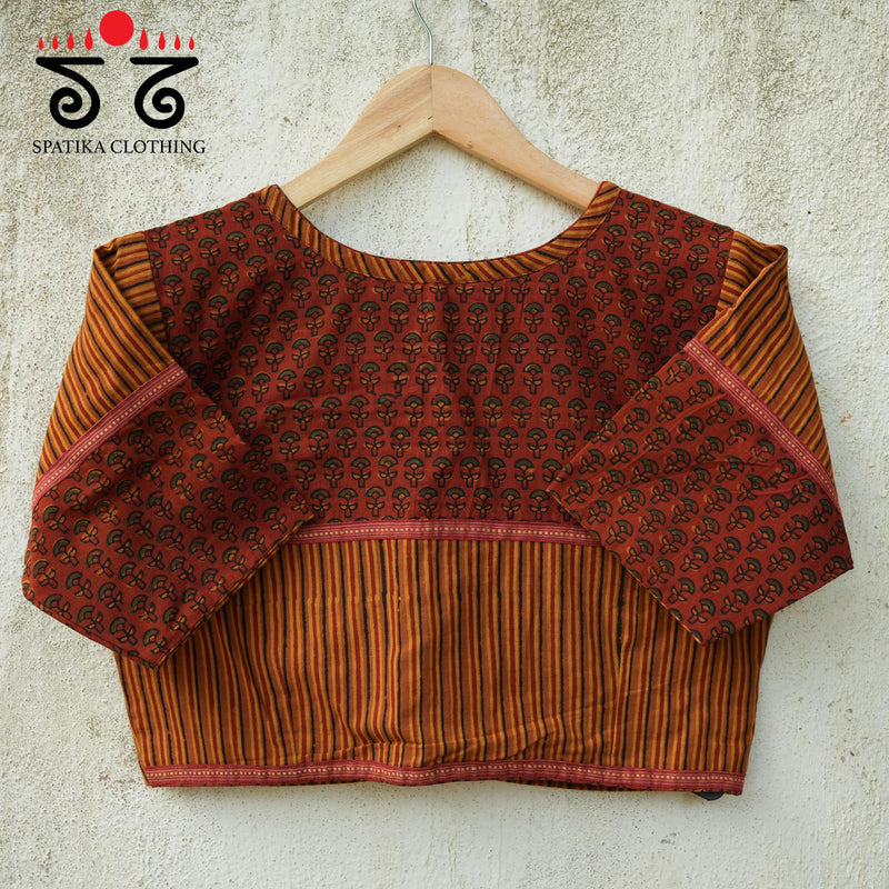 Ajrak Hand Blockprinted Blouse
