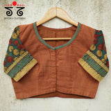 Pen Kalamkari Patchwork Blouse