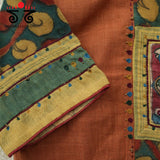 Pen Kalamkari Patchwork Blouse