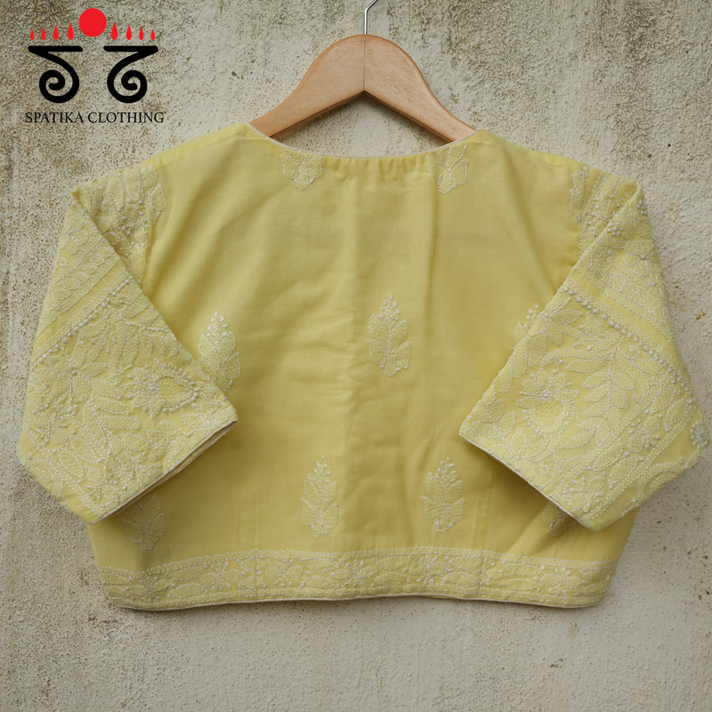Chikankari Handwoven Cotton Blouse