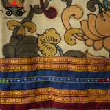 Pen Kalamkari Mirror Work Blouse