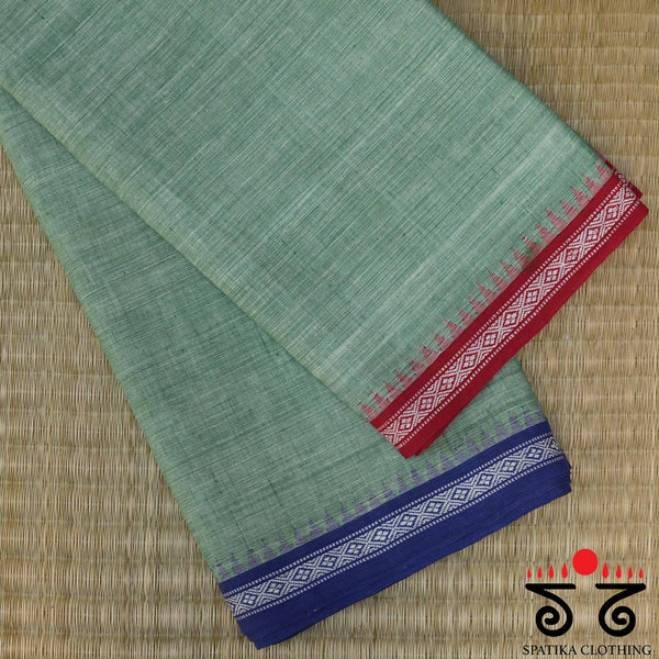 Ponduru Handspun Saree - Ganga Jamuna Border!