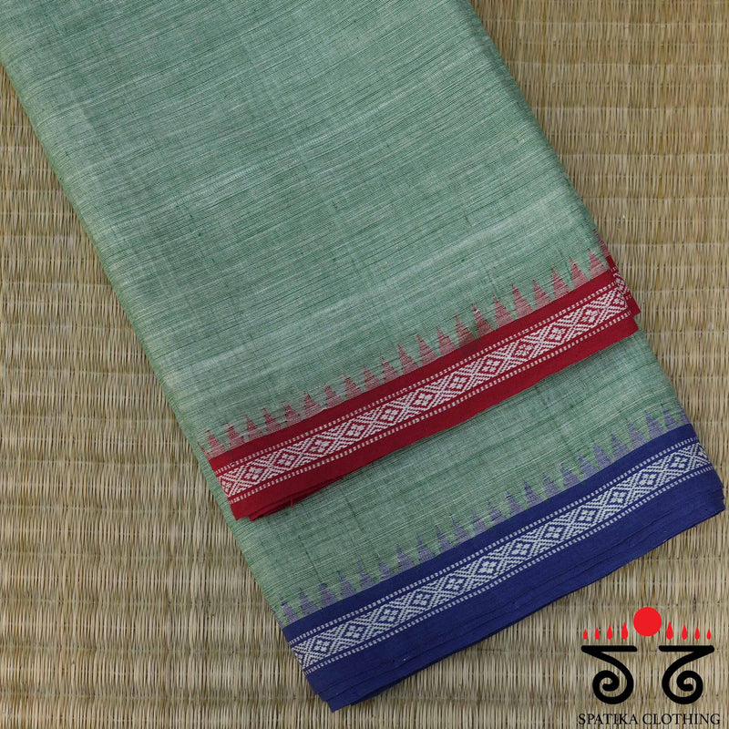 Ponduru Handspun Saree - Ganga Jamuna Border!