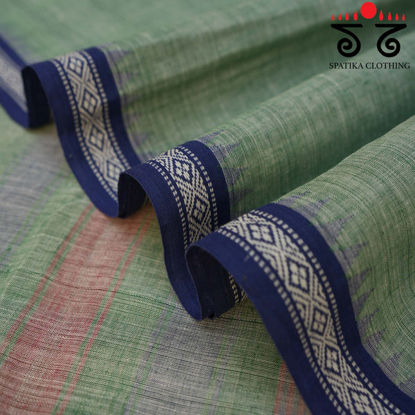Ponduru Handspun Saree - Ganga Jamuna Border!