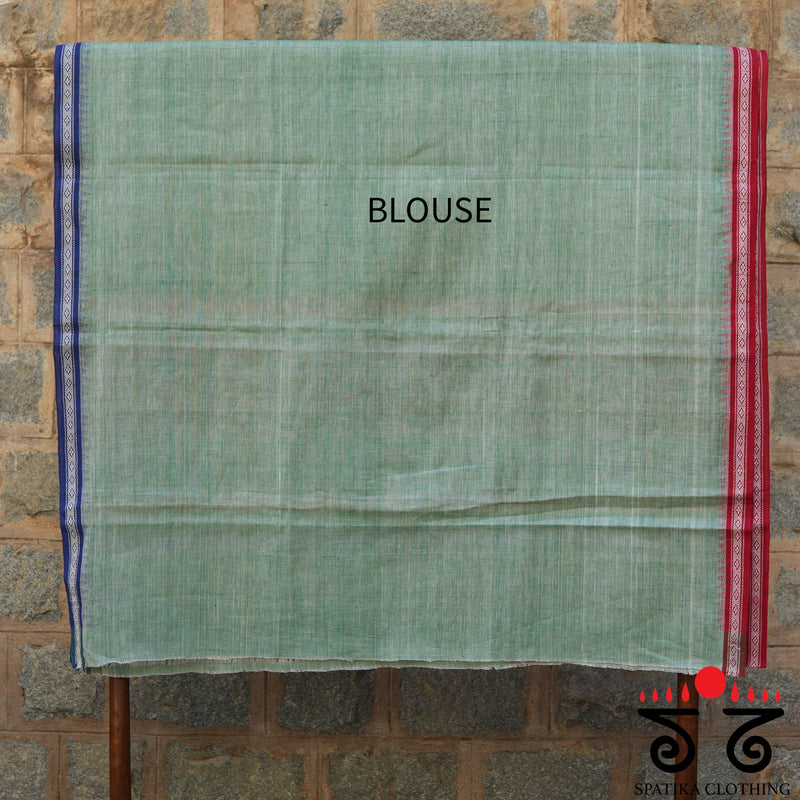 Ponduru Handspun Saree - Ganga Jamuna Border!