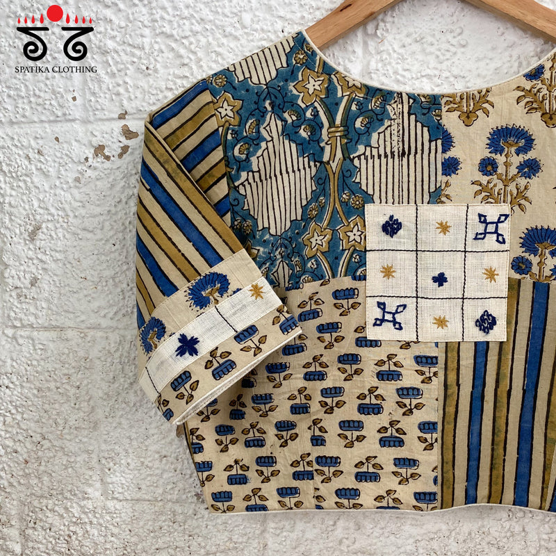 Ajrak Collage Blouse