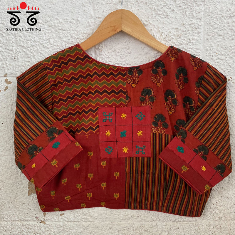 Ajrak Collage Blouse