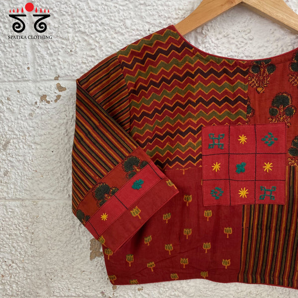 Ajrak Collage Blouse