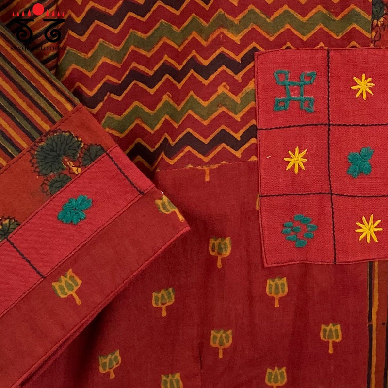 Ajrak Collage Blouse