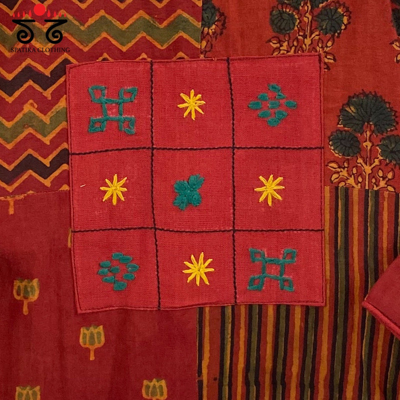Ajrak Collage Blouse