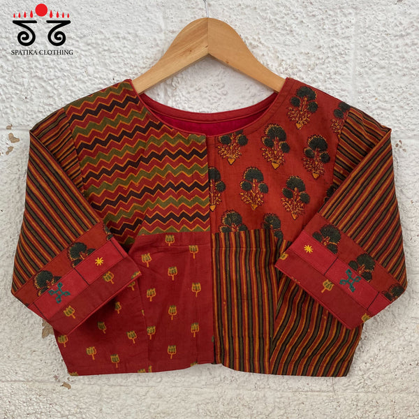 Ajrak Collage Blouse