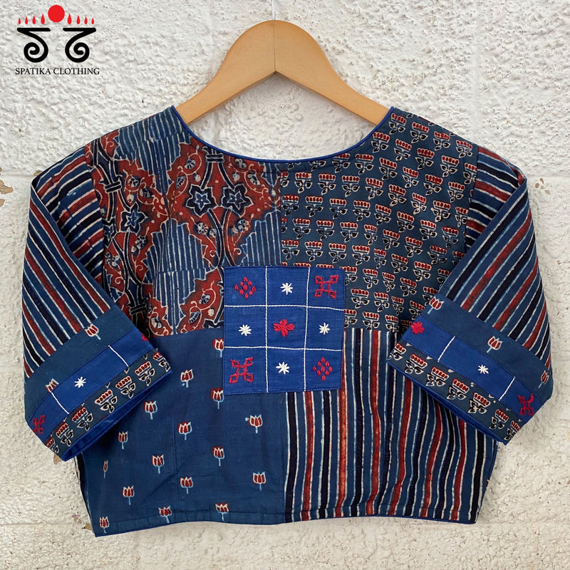 Ajrak Collage Blouse