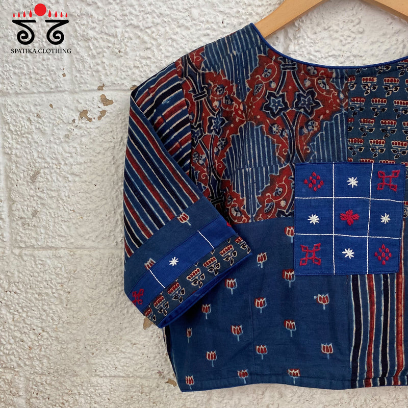 Ajrak Collage Blouse