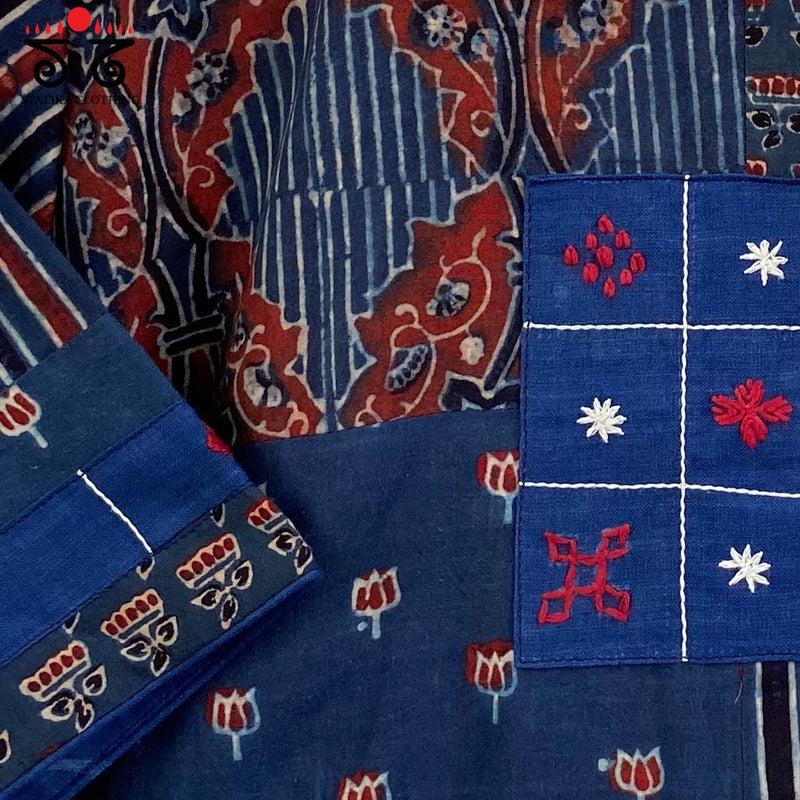 Ajrak Collage Blouse
