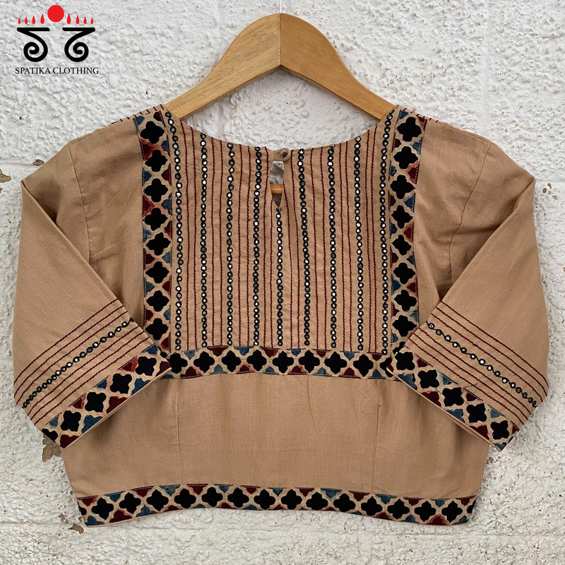 Hand - Embroidered Mirror Work Blouse