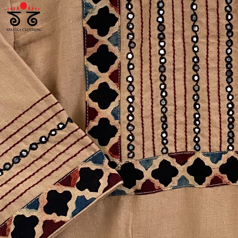 Hand - Embroidered Mirror Work Blouse