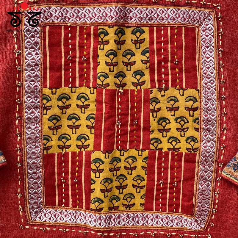 Ajrak Ponduru Patchwork Blouse