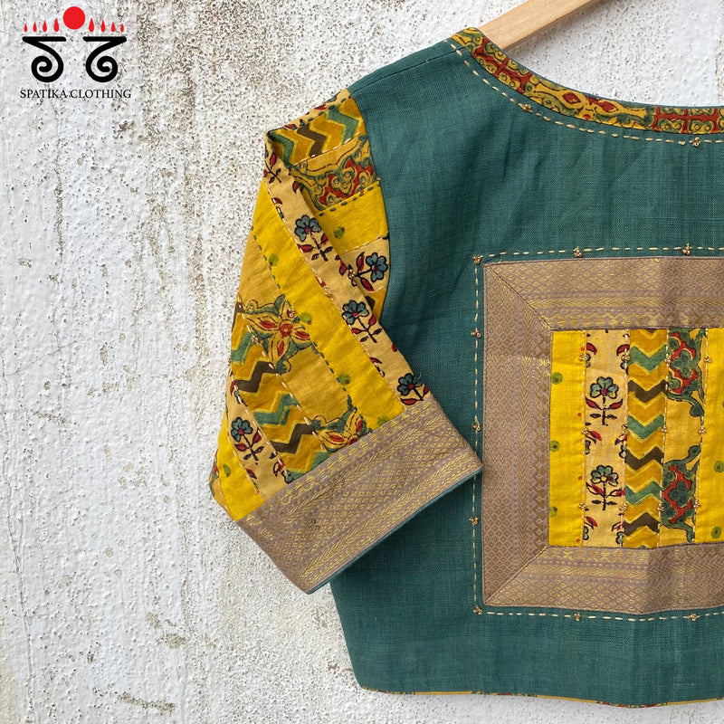 Hand - Blockprinted Patchwork Blouse