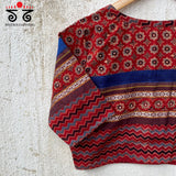 NILA - Handcrafted Blouse in Ajrak