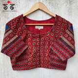NILA - Handcrafted Blouse in Ajrak