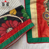 Pen Kalamkari Man - Striped Blouse
