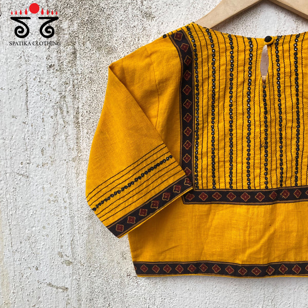 Hand - Embroidered Mirror Work Blouse