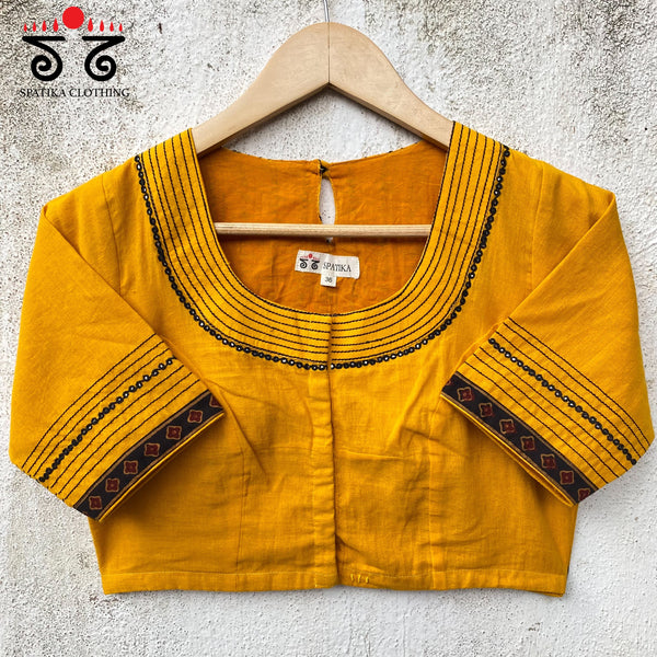 Hand - Embroidered Mirror Work Blouse