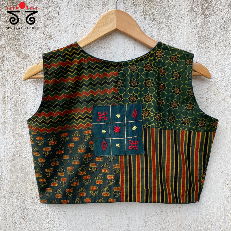 Ajrak Collage Blouse
