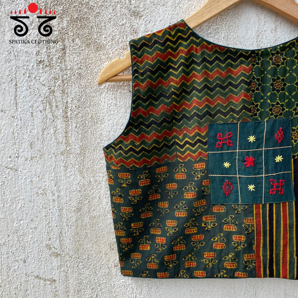 Ajrak Collage Blouse