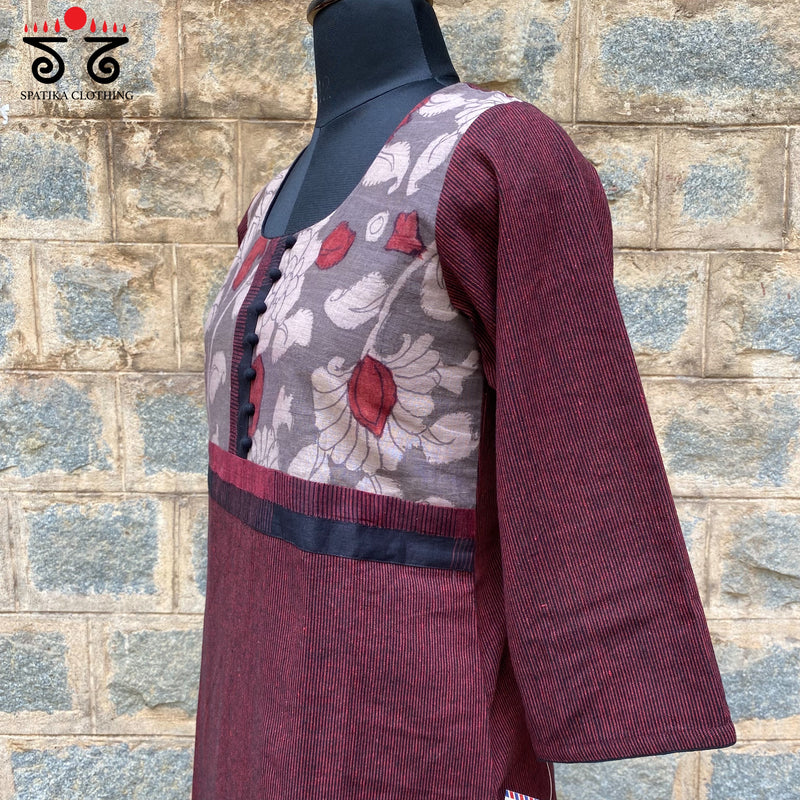 Pen kalamkari Cotton Kurta