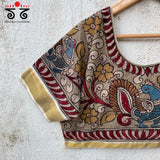 Pen Kalamkari Kerala Kasavu Plus Size Blouse