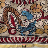 Pen Kalamkari Kerala Kasavu Plus Size Blouse