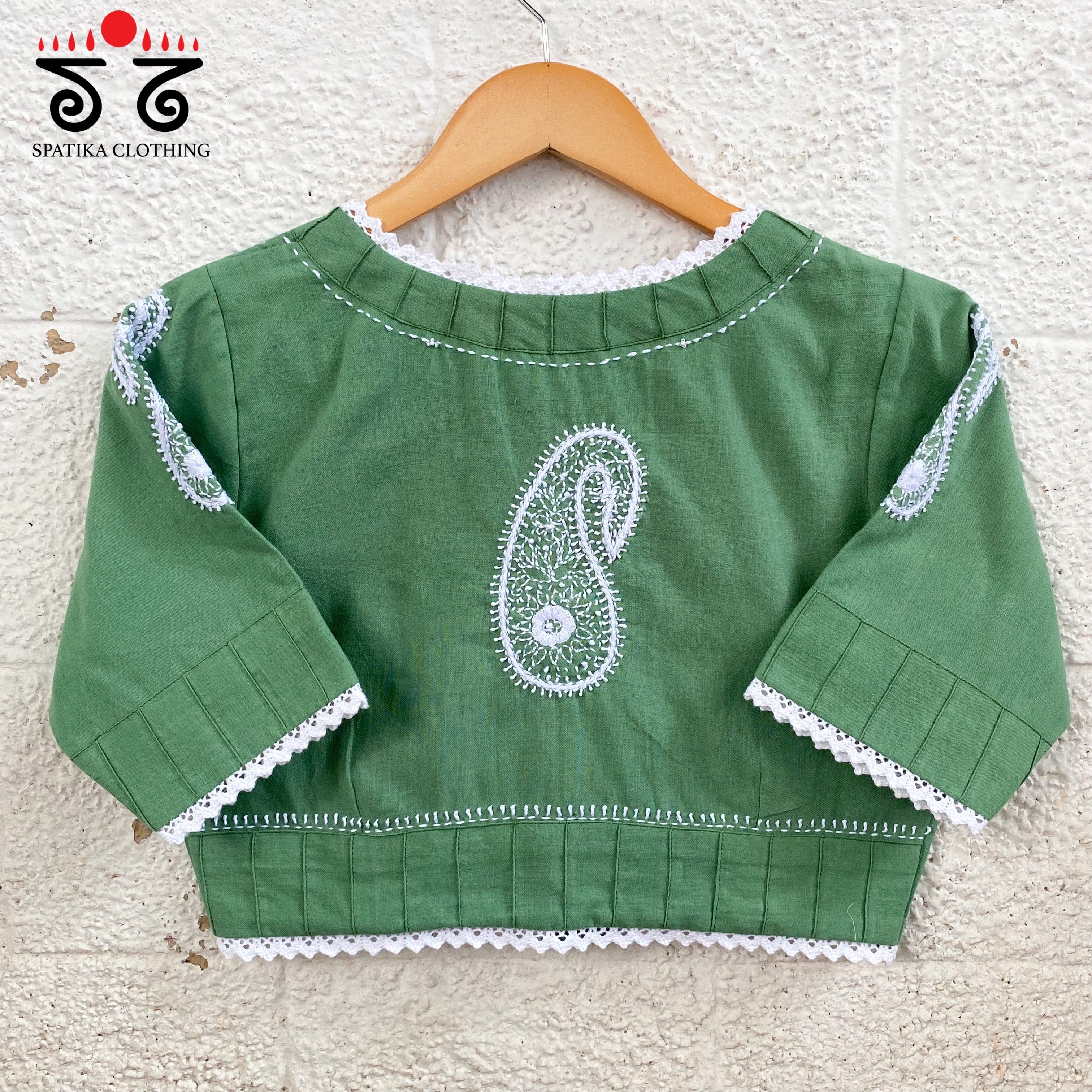 Chikan & Lace Blouse