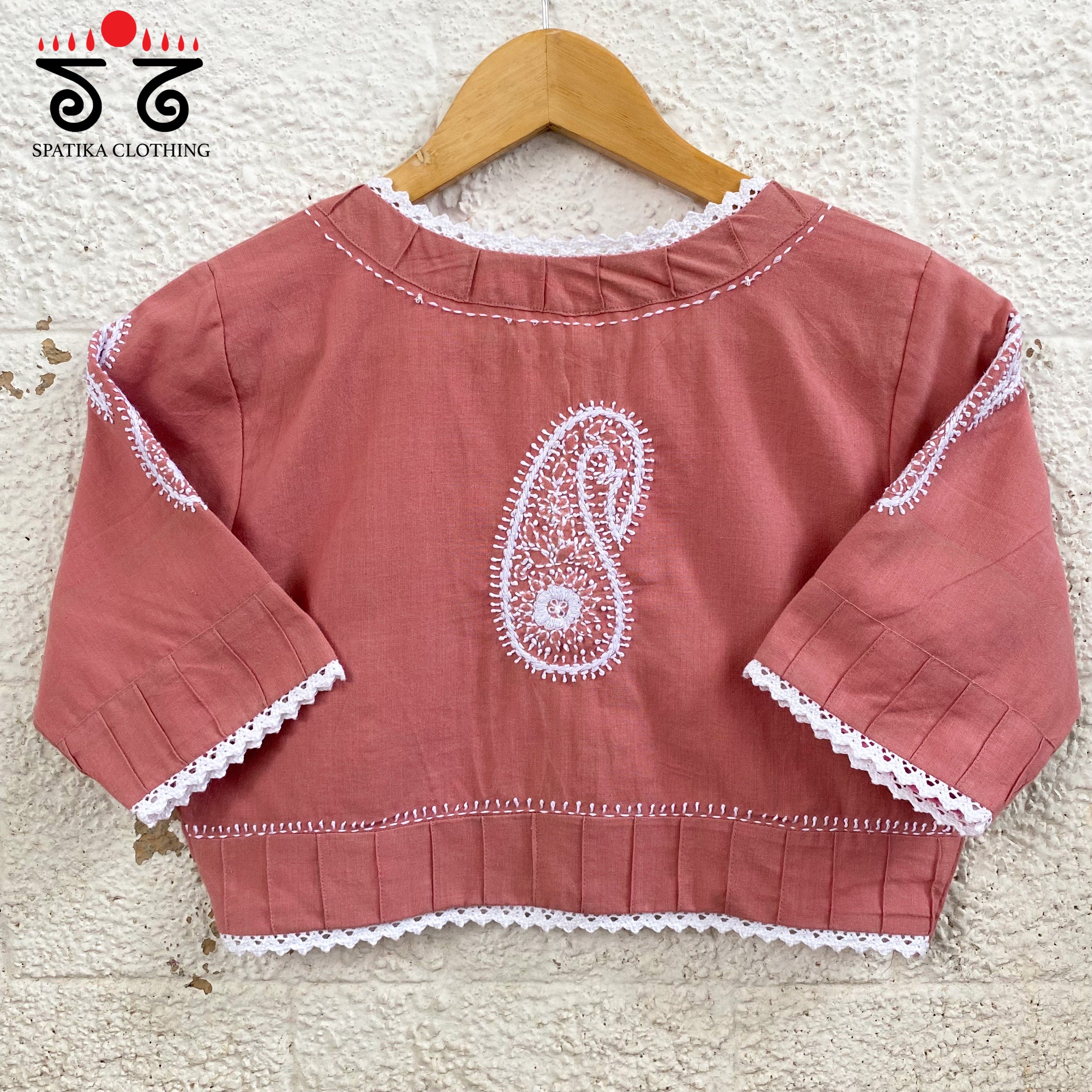 Chikan & Lace Blouse