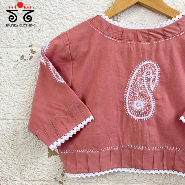 Chikan & Lace Blouse