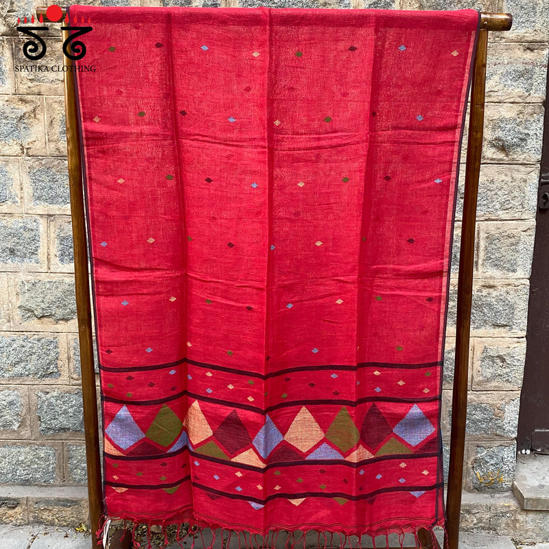 Jamdhani Linen Dupatta