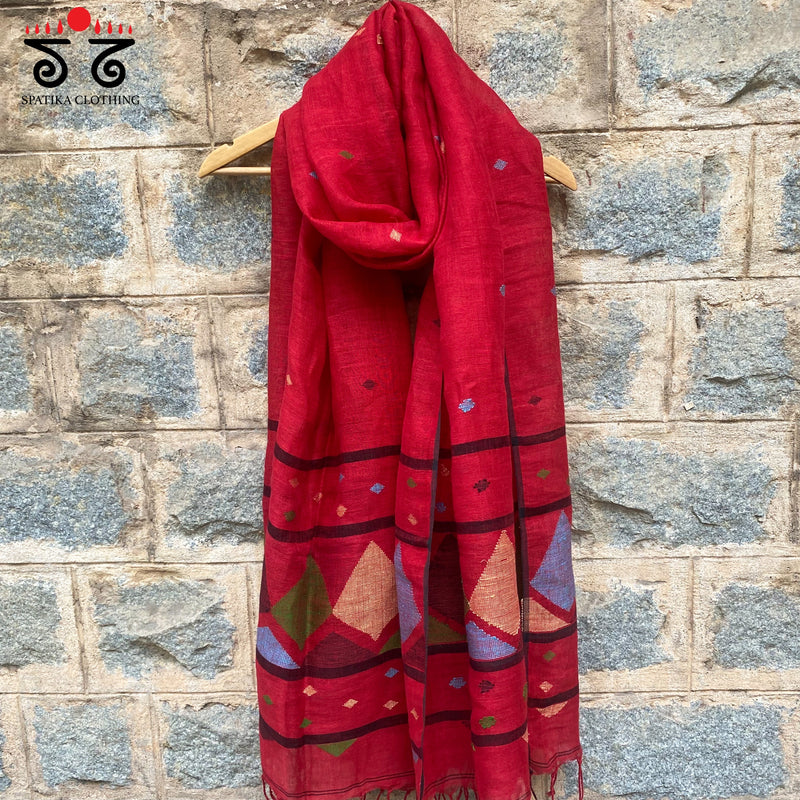 Jamdhani Linen Dupatta