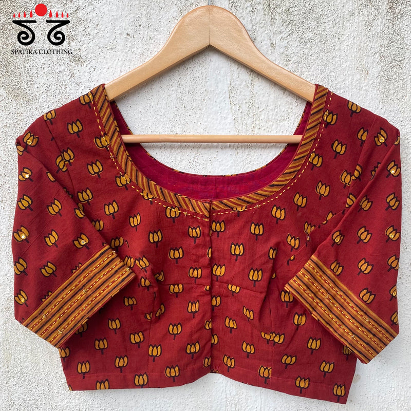 Lotus Ajrak Blouse