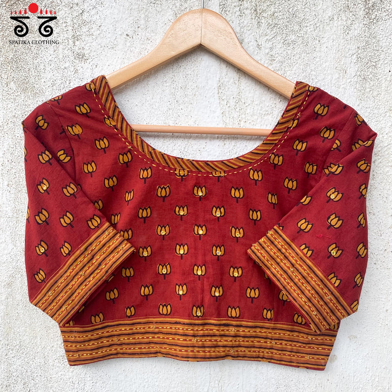 Lotus Ajrak Blouse
