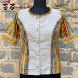 Lord Krishna Pen Kalamkari Crop Top