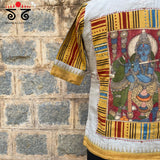 Lord Krishna Pen Kalamkari Crop Top