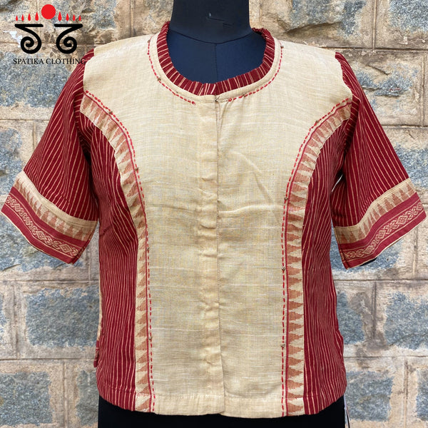 Geetha - Pen Kalamkari Crop Top