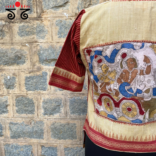 Geetha - Pen Kalamkari Crop Top