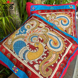 AnnaPakshi Pen-Kalamkari Cushion Cover