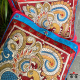 AnnaPakshi Pen-Kalamkari Cushion Cover